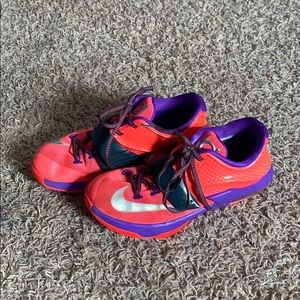 Nike KD VII 7 SZ 6Y Hyper Punch PINK Grape Purple